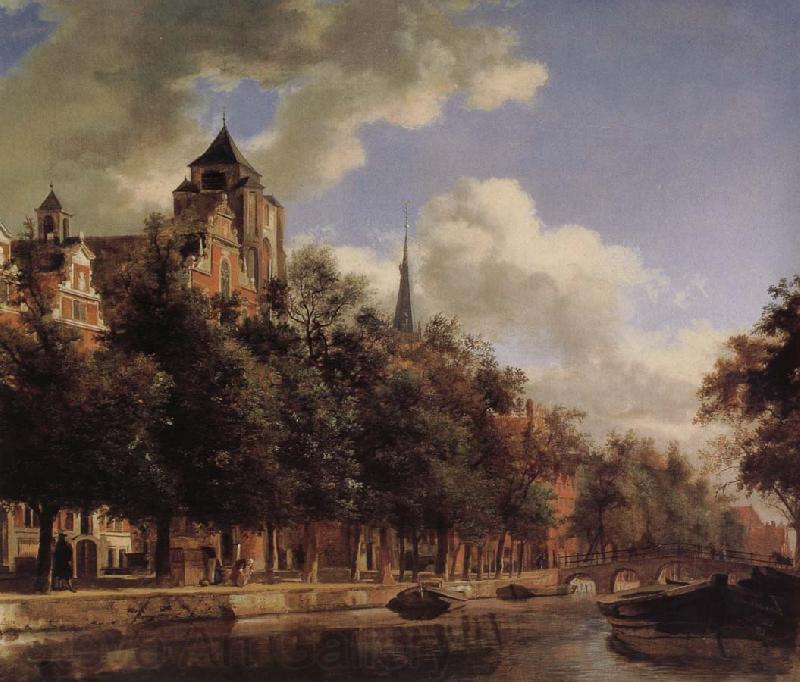 Jan van der Heyden Canal scenery Norge oil painting art